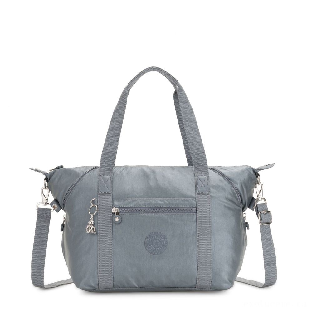 Holiday Sale - Kipling Craft Ladies Handbag Steel Grey Metallic - Savings Spree-Tacular:£35