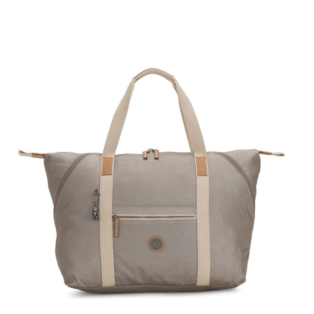 Hurry, Don't Miss Out! - Kipling ART M Trip Carry along with Trolley Sleeve Fungi Metallic - Clearance Carnival:£52