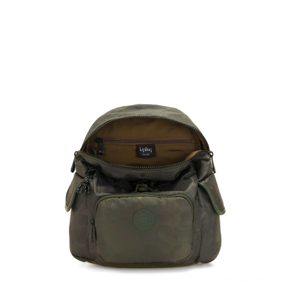 Sale - Kipling Area KIT MINI Urban Area Pack Mini Bag Satin Camouflage. - Online Outlet X-travaganza:£29