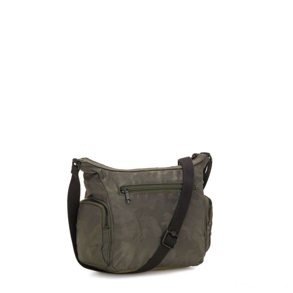 Veterans Day Sale - Kipling GABBIE S Crossbody Bag along with Phone Chamber Satin Camouflage - Off:£32[bebag5915nn]