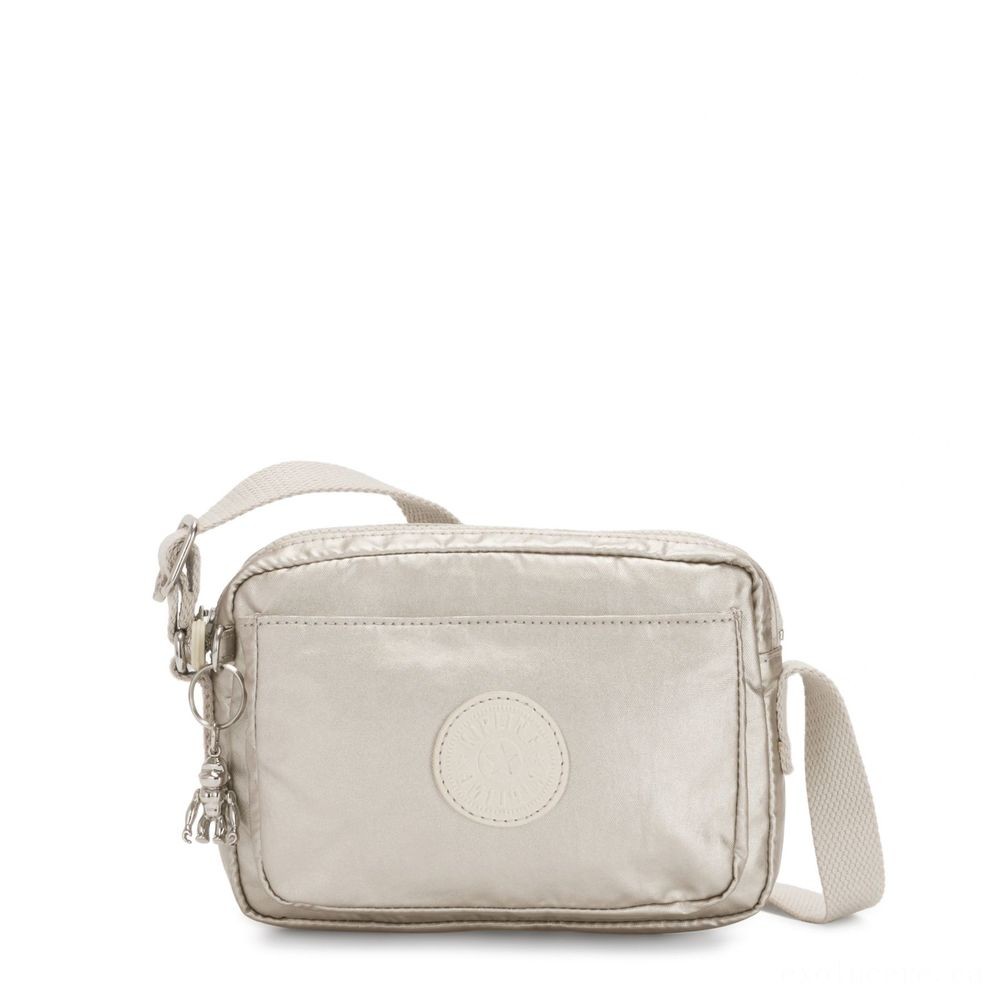 Everything Must Go Sale - Kipling ABANU Mini Crossbody Bag with Changeable Shoulder Band Cloud Metal - Click and Collect Cash Cow:£32