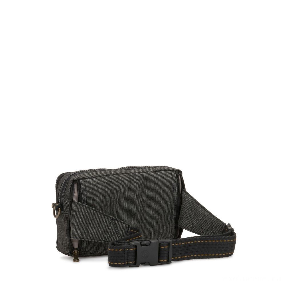 Kipling MULTIPLE Waist Bag Convertible to Handbag Black Indigo.