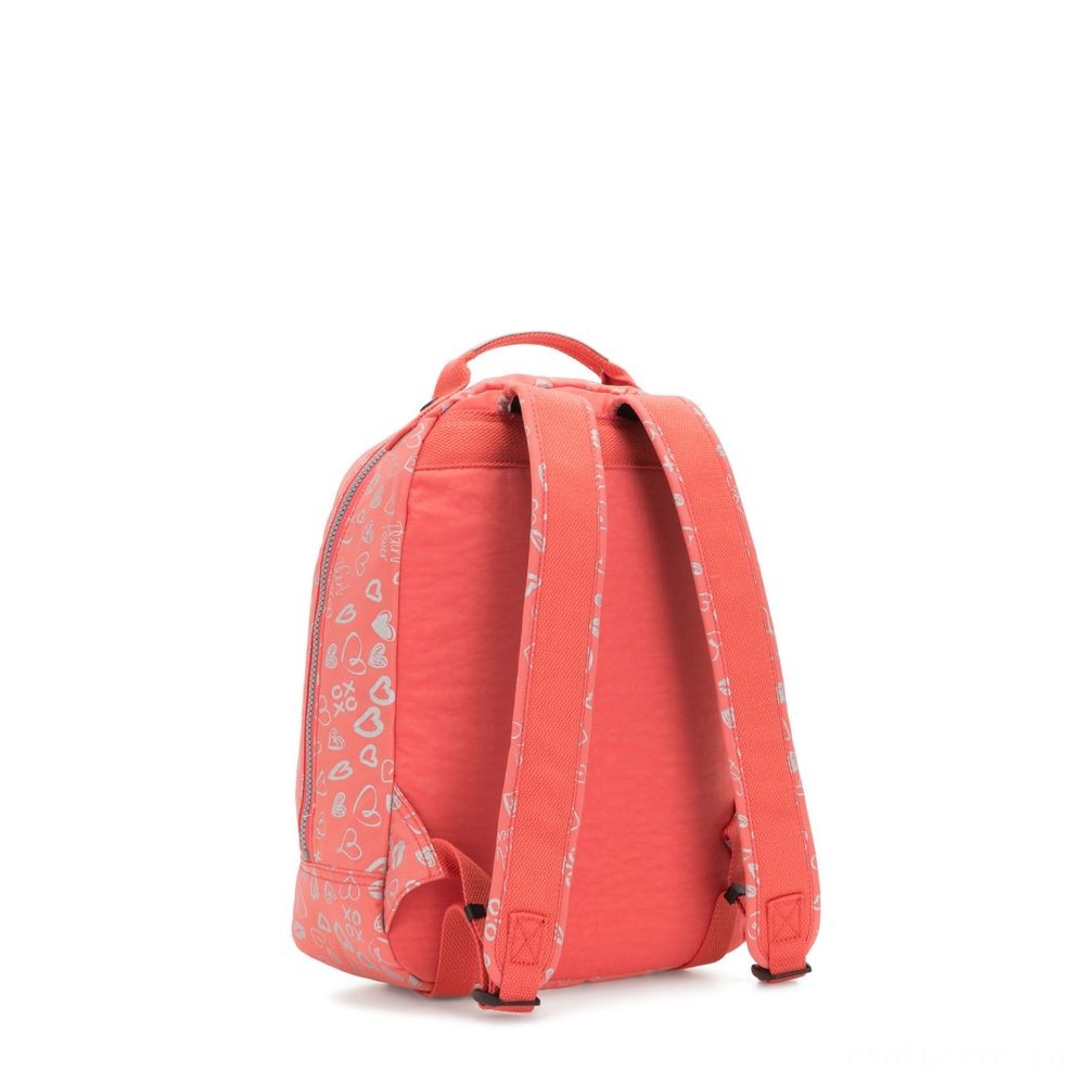 Year-End Clearance Sale - Kipling Lesson AREA S Tiny backpack with laptop computer protection Hearty Pink Met. - Back-to-School Bonanza:£45[jcbag5948ba]