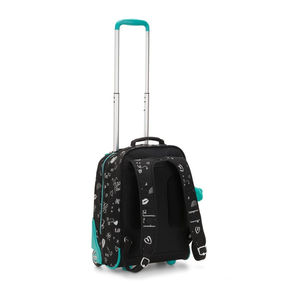60% Off - Kipling SOOBIN LIGHT Huge wheeled backpack with laptop security Female Doodle. - Mid-Season:£82