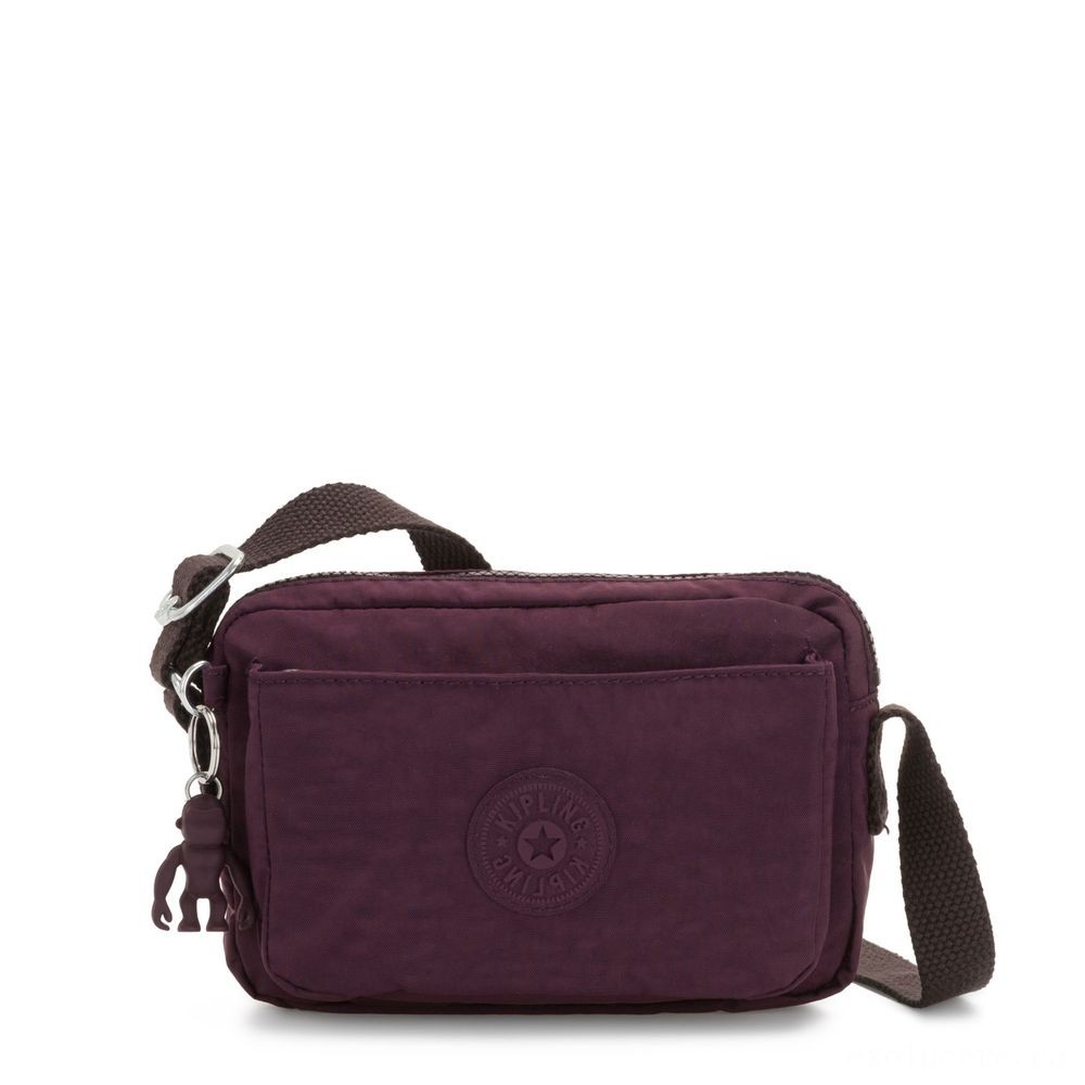 Three for the Price of Two - Kipling ABANU Mini Crossbody Bag along with Flexible Shoulder Strap Dark Plum - Boxing Day Blowout:£27[chbag5977ar]