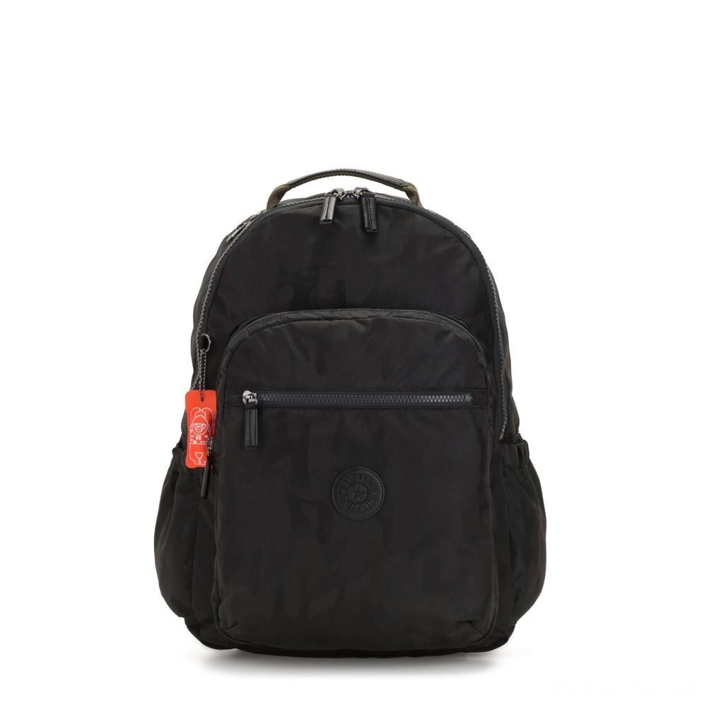 Kipling SEOUL GO Large backpack with laptop pc security Camo Black.
