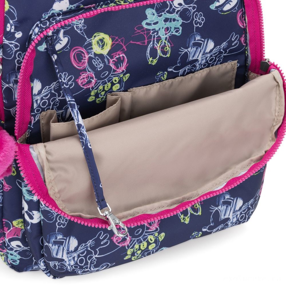 Kipling D SEOUL GO Large Backpack with Laptop pc protection Doodle Blue.