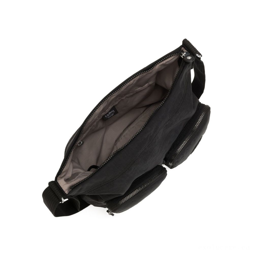 Kipling EIRENE Shoulderbag along with Exterior Front Pockets Trustworthy Black Femme Strap
