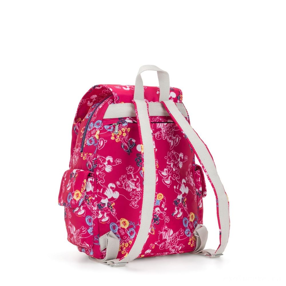 Memorial Day Sale - Kipling D CITYPACK Medium Backpack Doodle Pink. - Two-for-One:£29