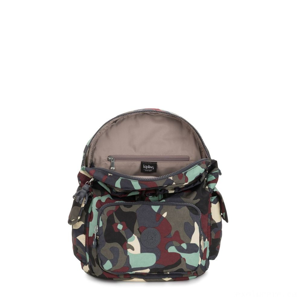 Going Out of Business Sale - Kipling Urban Area KIT S Small Knapsack Camouflage Huge. - Clearance Carnival:£46[chbag6022ar]