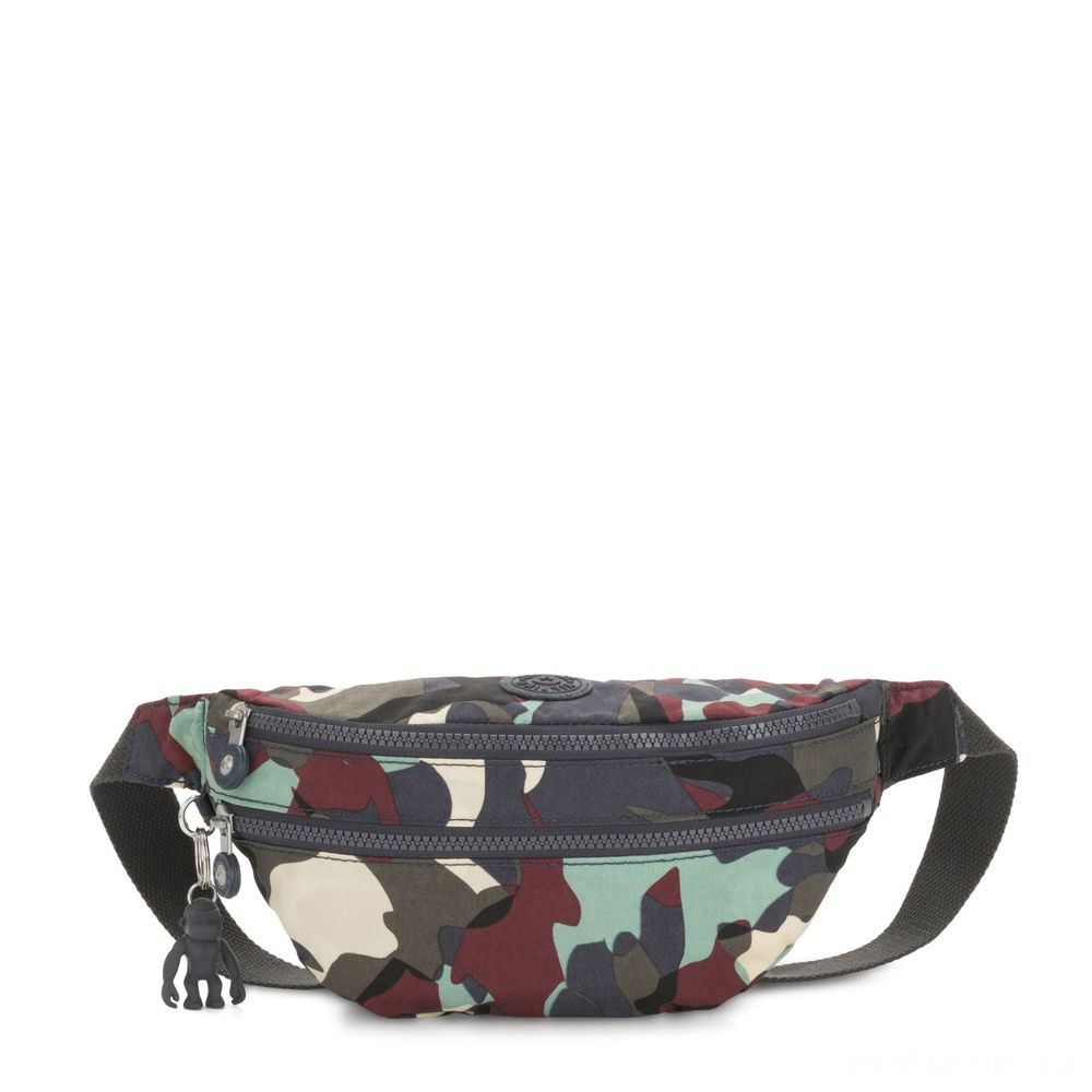 New Year's Sale - Kipling SARA Channel Bumbag Convertible to Crossbody Bag Camo Large. - Two-for-One:£30[jcbag6027ba]