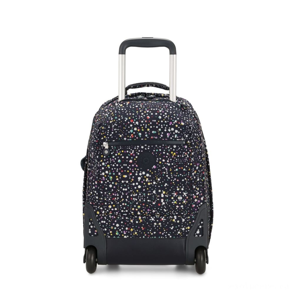 Kipling SOOBIN lighting Sizable rolled backpack with laptop security Pleased Dot Print.