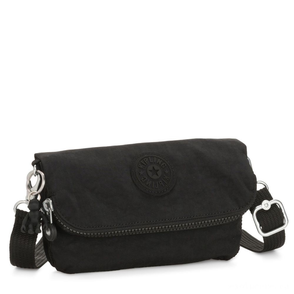 Kipling IBRI Medium 2 in 1 Crossbody and also Pouch Real Black Femme Strap