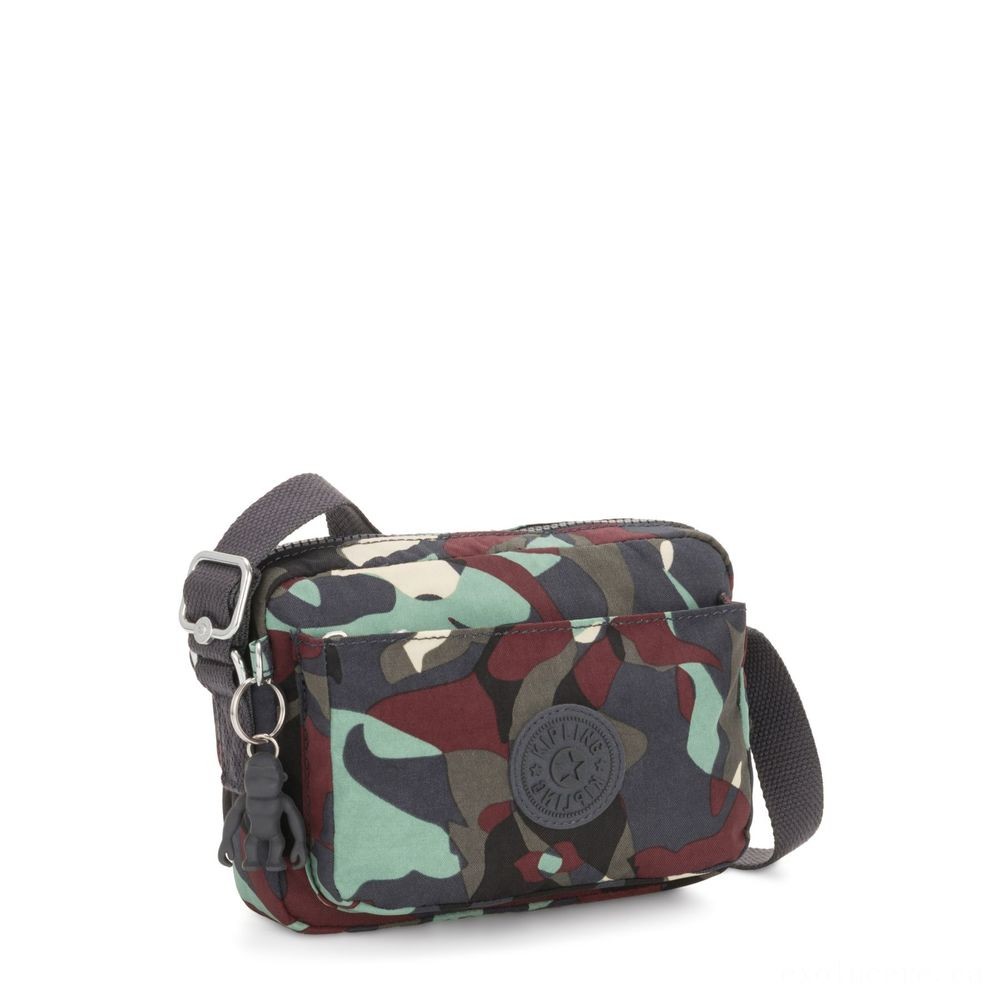 Father's Day Sale - Kipling ABANU Mini Crossbody Bag with Flexible Shoulder Strap Camouflage Huge - Spectacular:£31[cobag6037li]