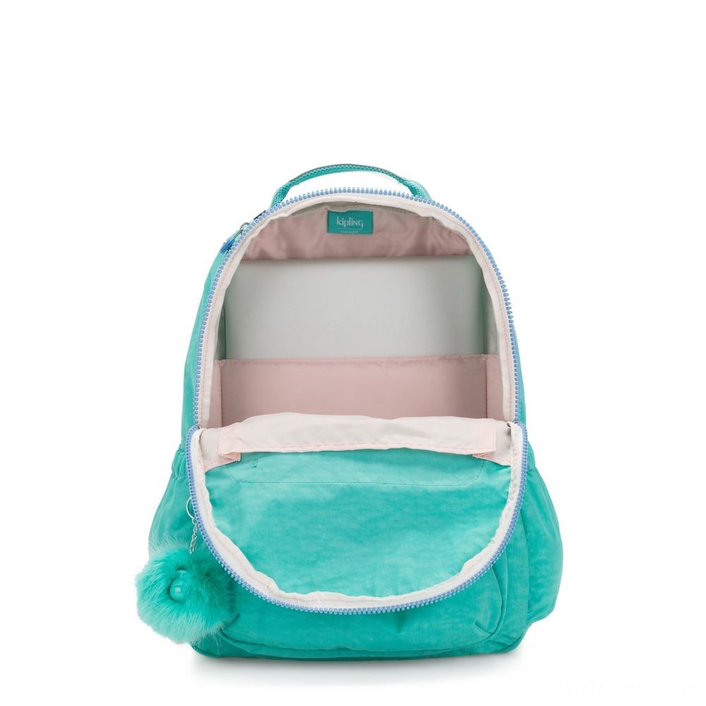 Kipling SEOUL GO Huge Backpack with Laptop Pc Protection Deeper Aqua C.