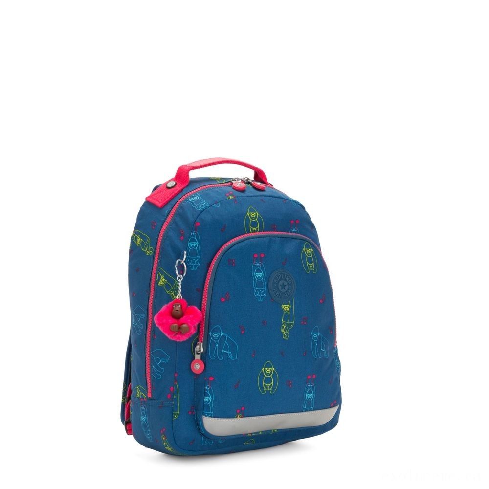 Kipling CLASS ROOM S Little bag with laptop defense Festive Monkey.