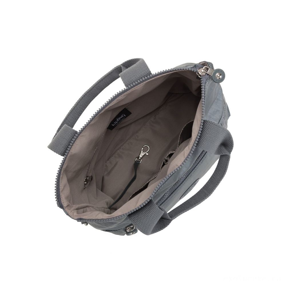 Kipling ELEVA Shoulderbag along with Changeable as well as easily removable Band Steel Grey Metallic