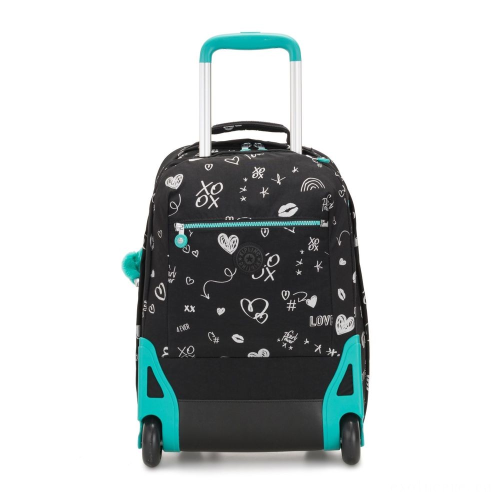 Kipling SOOBIN illumination Sizable rolled backpack with notebook protection Girl Doodle.