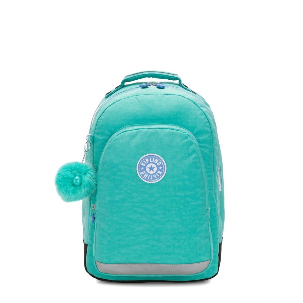 New Year's Sale - Kipling training class space Sizable backpack with laptop security Deep Water C. - Mother's Day Mixer:£63