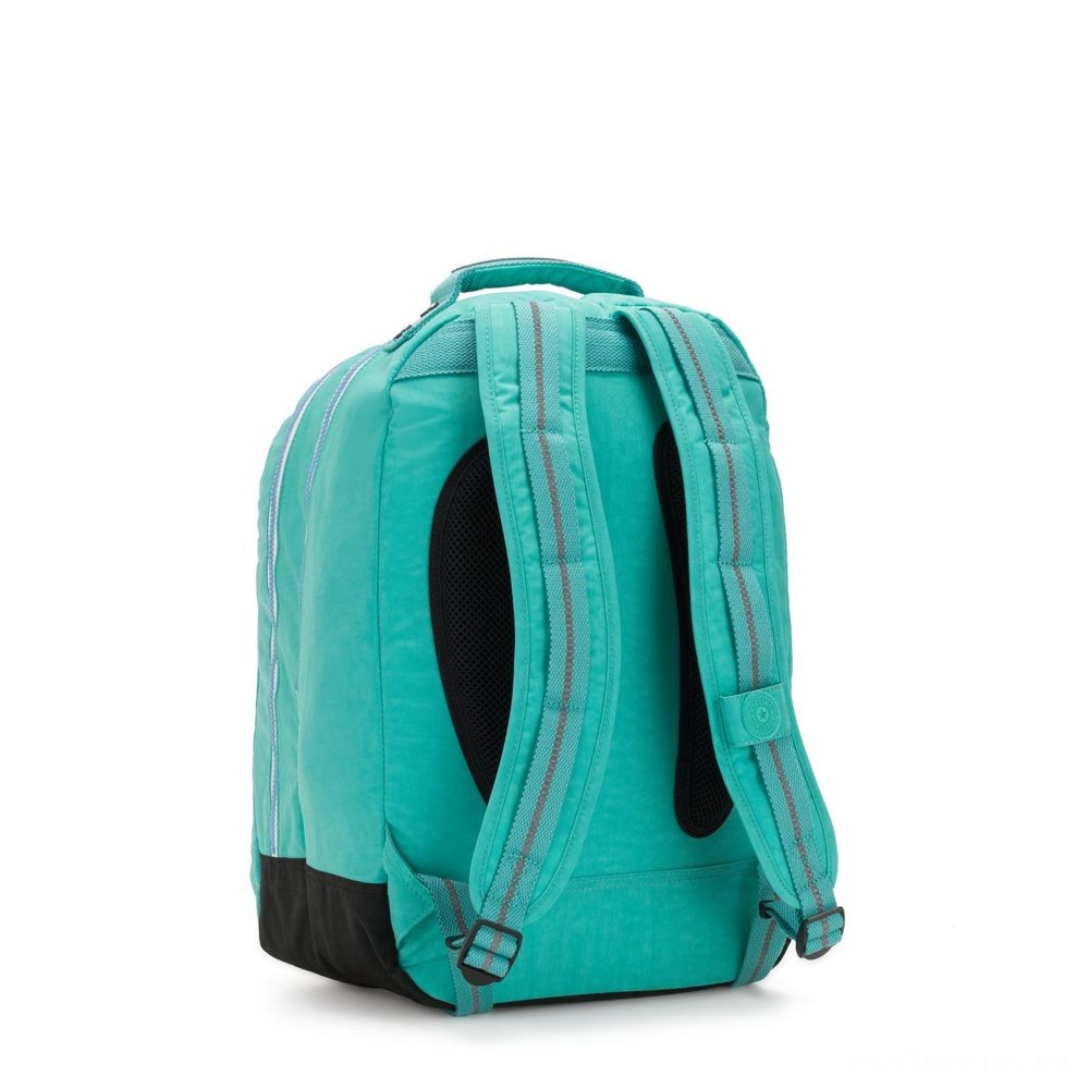 Gift Guide Sale - Kipling lesson area Big backpack with laptop defense Deep Aqua C. - Winter Wonderland Weekend Windfall:£63