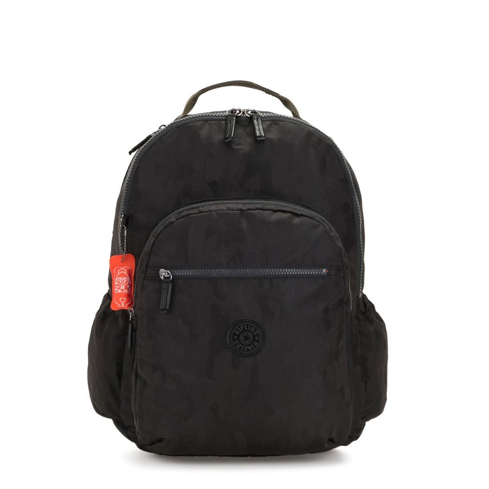 Kipling SEOUL GO XL Addition huge backpack along with laptop protection Camo Black.