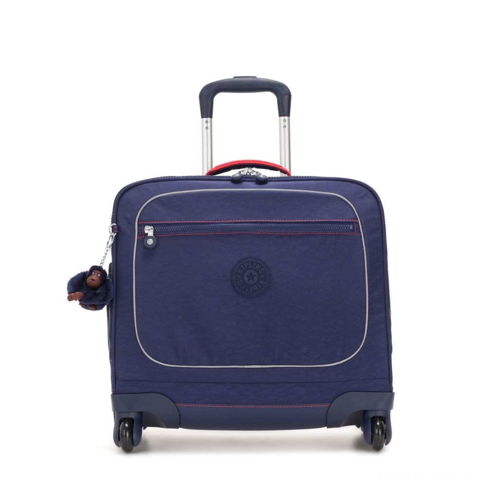 Holiday Gift Sale - Kipling MANARY 4 Wheeled Bag with Laptop pc protection Polished Blue C. - Mother's Day Mixer:£85[libag6088nk]