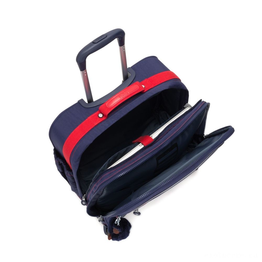 Holiday Gift Sale - Kipling MANARY 4 Wheeled Bag with Laptop pc protection Polished Blue C. - Mother's Day Mixer:£85[libag6088nk]