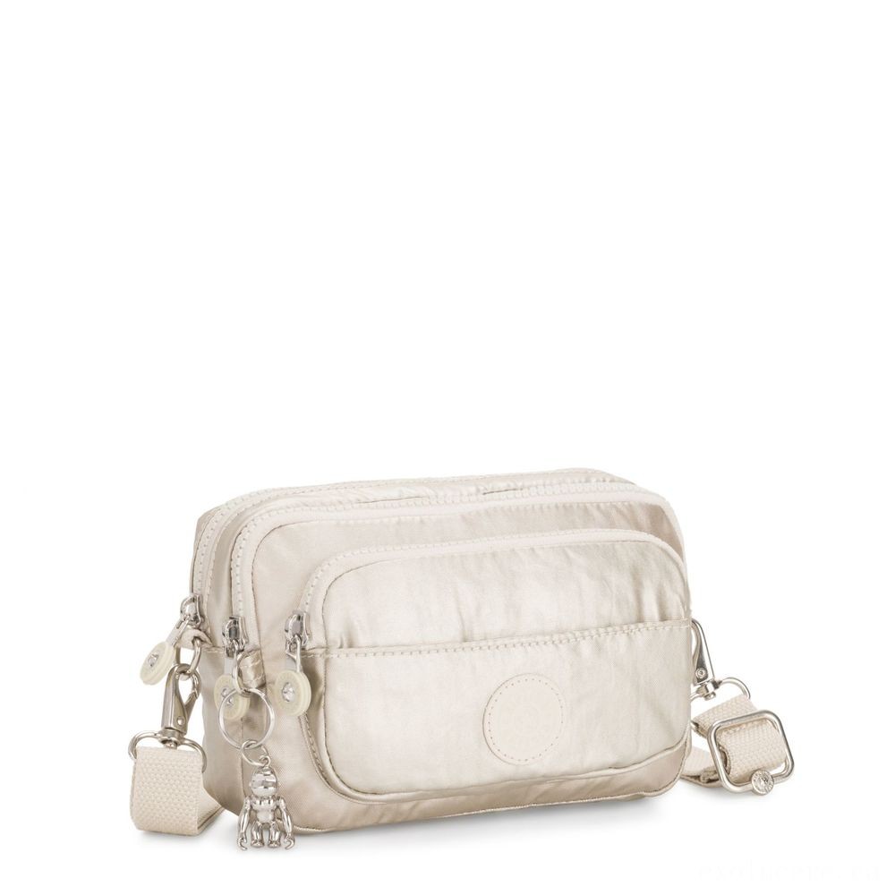 Internet Sale - Kipling MULTIPLE Convertible waist bag Cloud Metal. - Half-Price Hootenanny:£34