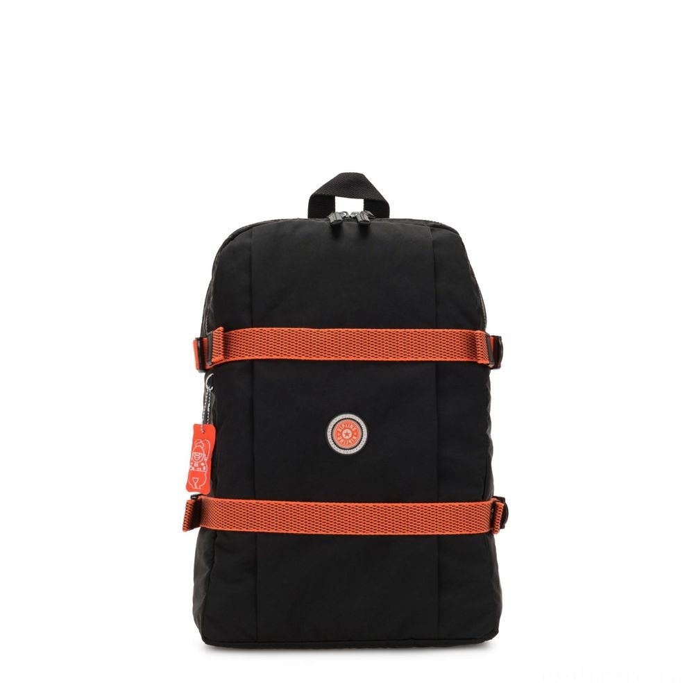 Seasonal Sale - Kipling TAMIKO Tool knapsack with clasp fastening as well as laptop pc security Brave Black C. - Give-Away Jubilee:£45