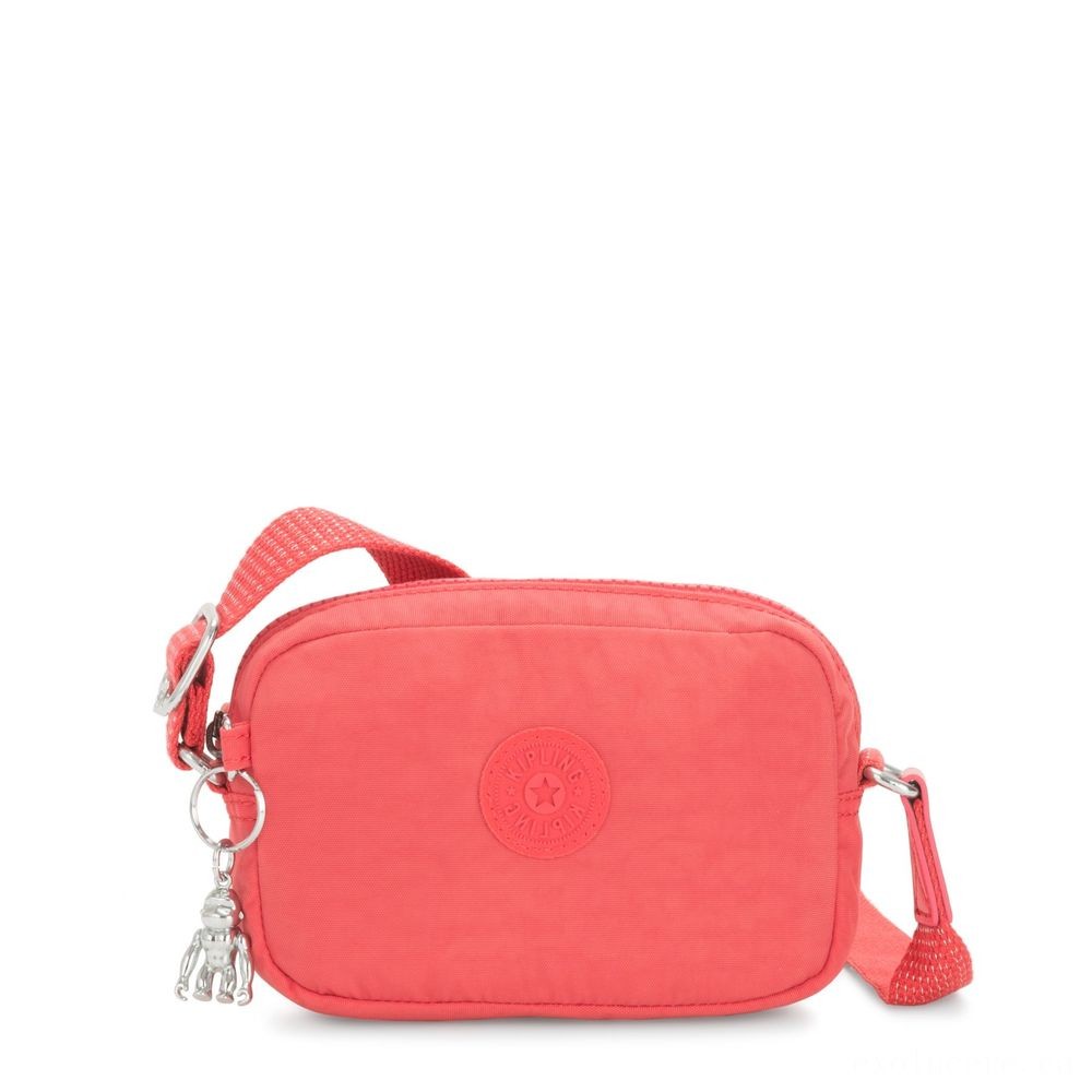 All Sales Final - Kipling SOUTA Small Crossbody with Changeable Shoulder Band Papaya. - Reduced:£22