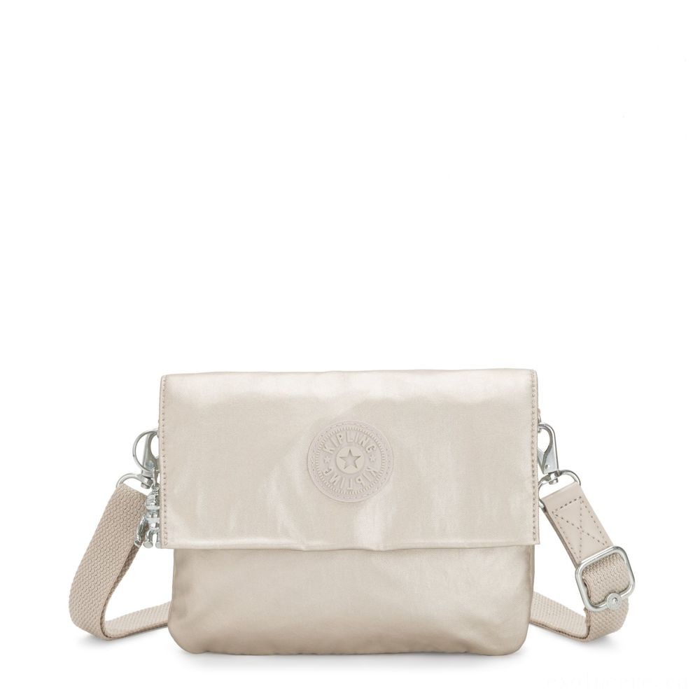 Price Drop - Kipling OSYKA 2 in 1 Crossbody and also Bag along with Card Slots Cloud Metallic Present. - Fourth of July Fire Sale:£35