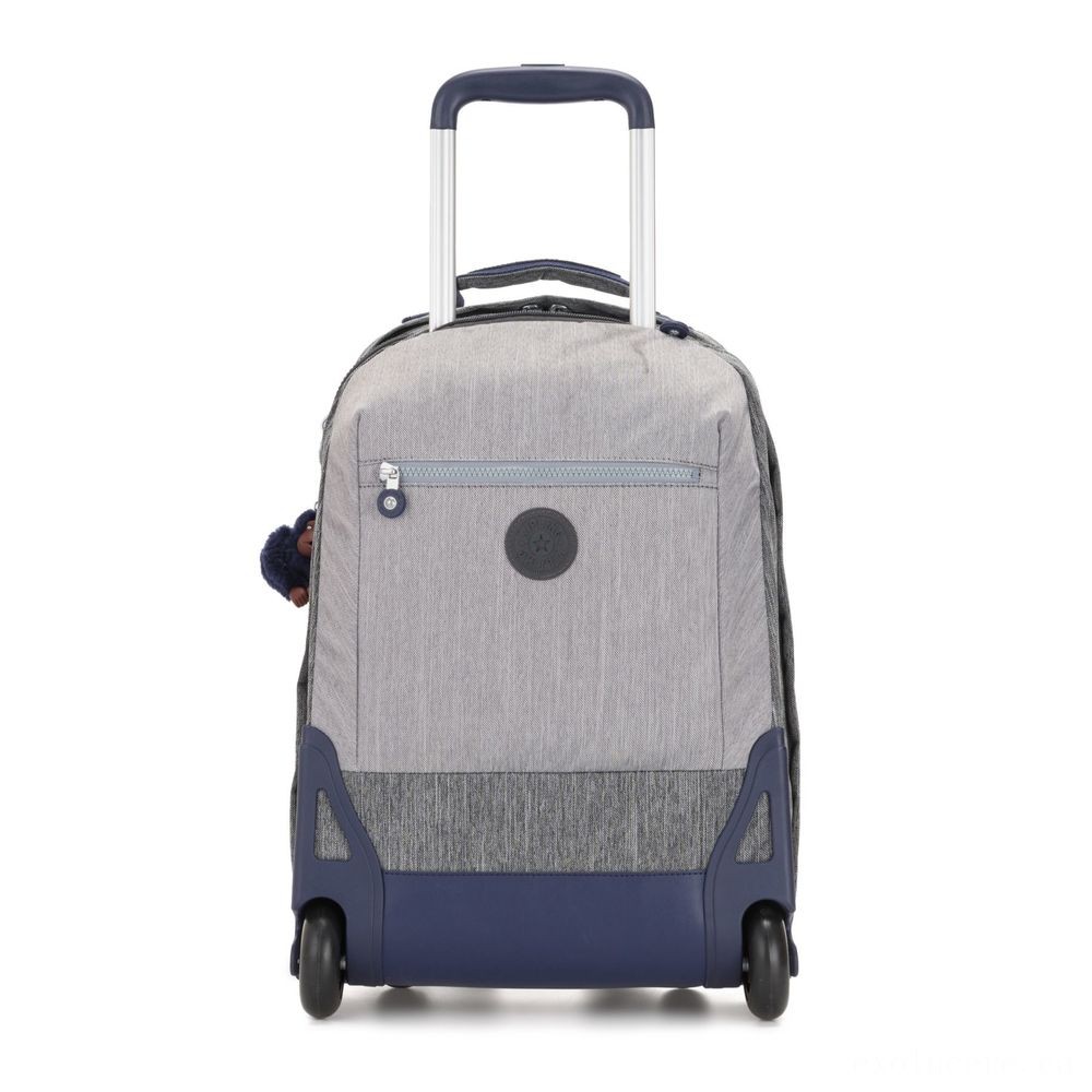 Kipling SOOBIN LIGHT Large wheeled backpack with notebook protection Ash Denim Bl.