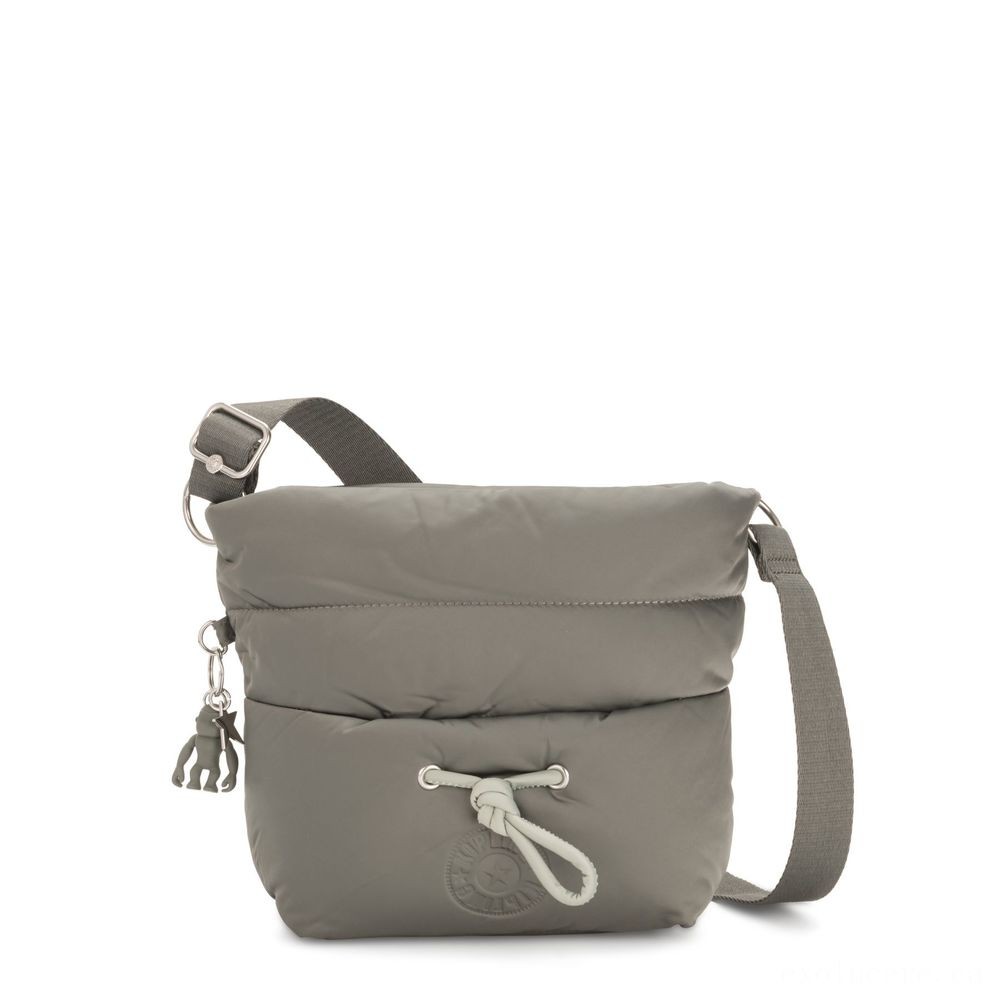 Flea Market Sale - Kipling HAWI Drag result Medium Crossbody along with Shoulder Strap Mountain Grey - Two-for-One Tuesday:£46