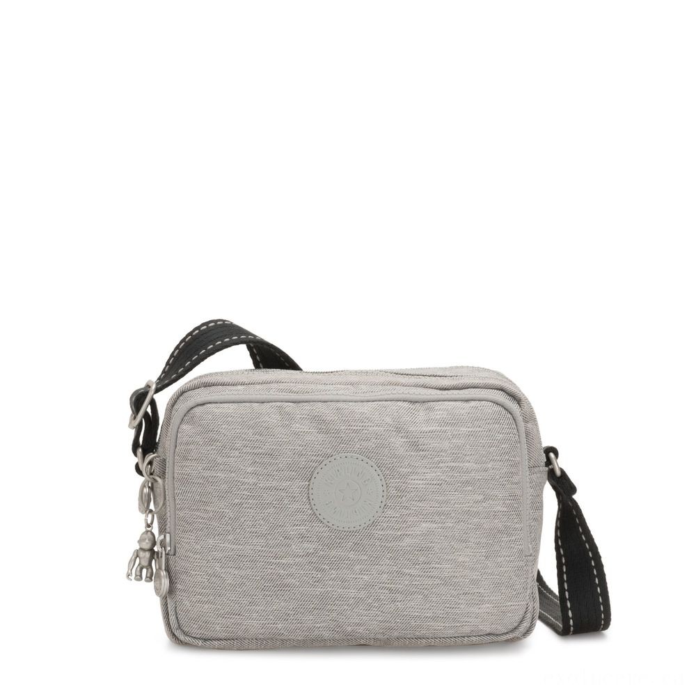 Winter Sale - Kipling SILEN Small Around Physical Body Shoulder Bag Chalk Grey. - Unbelievable Savings Extravaganza:£28