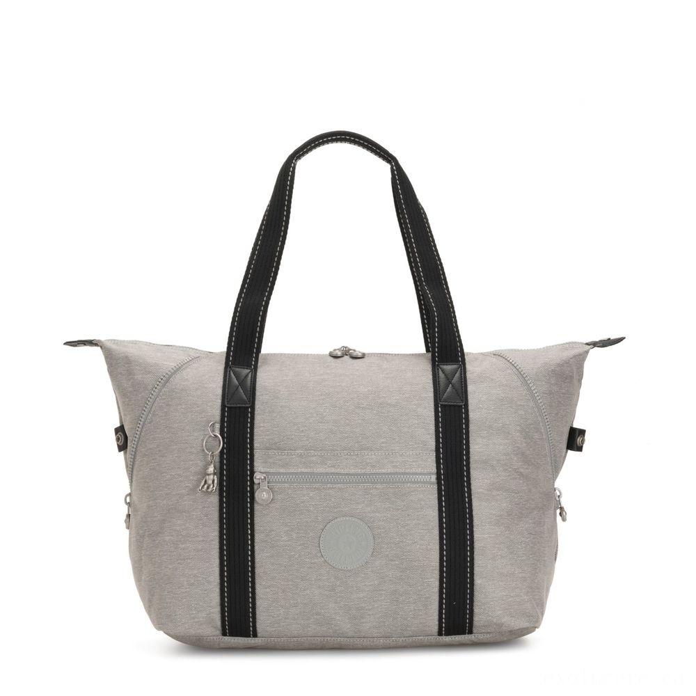 Final Clearance Sale - Kipling craft M Multi-use medium tote along with trolley sleeve Chalk Grey. - Valentine's Day Value-Packed Variety Show:£32[jcbag6134ba]