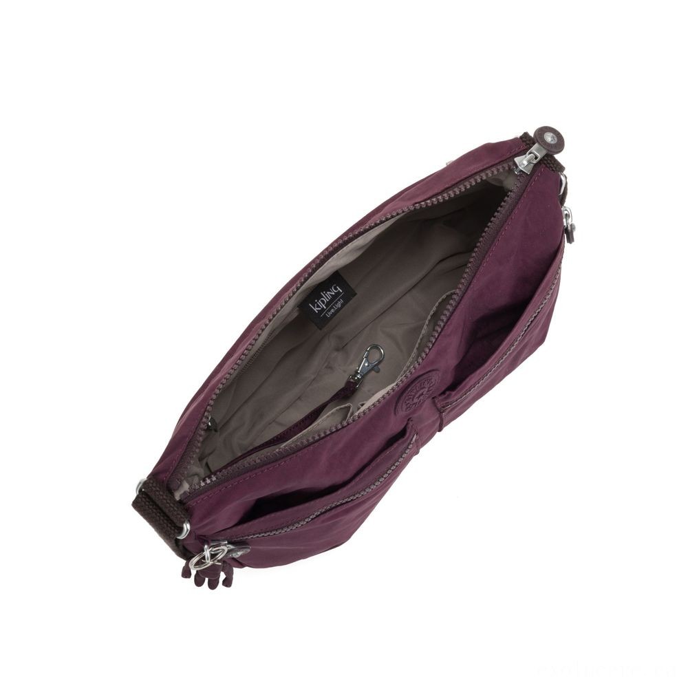 Everyday Low - Kipling IZELLAH Channel Throughout Physical Body Handbag Dark Plum - Get-Together:£28[gabag6145wa]