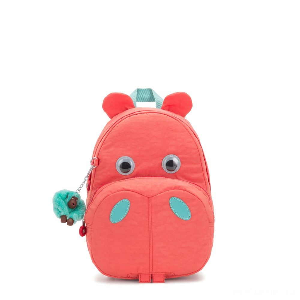 Kipling HIPPO Small hippo youngsters backpack Peachy Pink C.