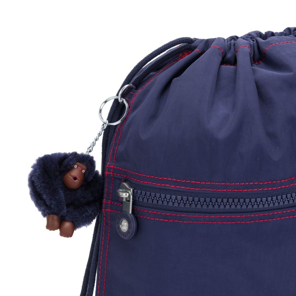 Kipling SUPERTABOO Channel Drawstring Bag Refined Blue C.