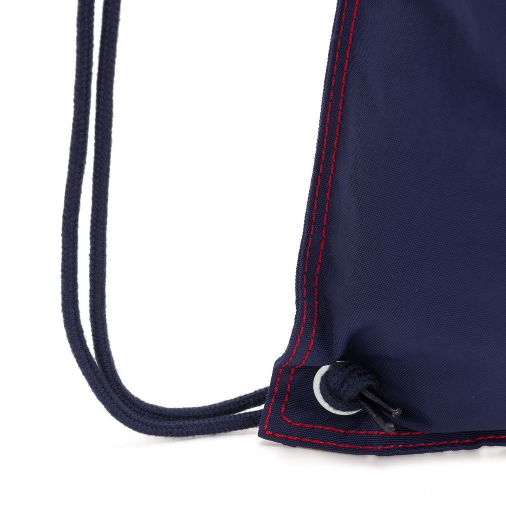Kipling SUPERTABOO Medium Drawstring Bag Polished Blue C.