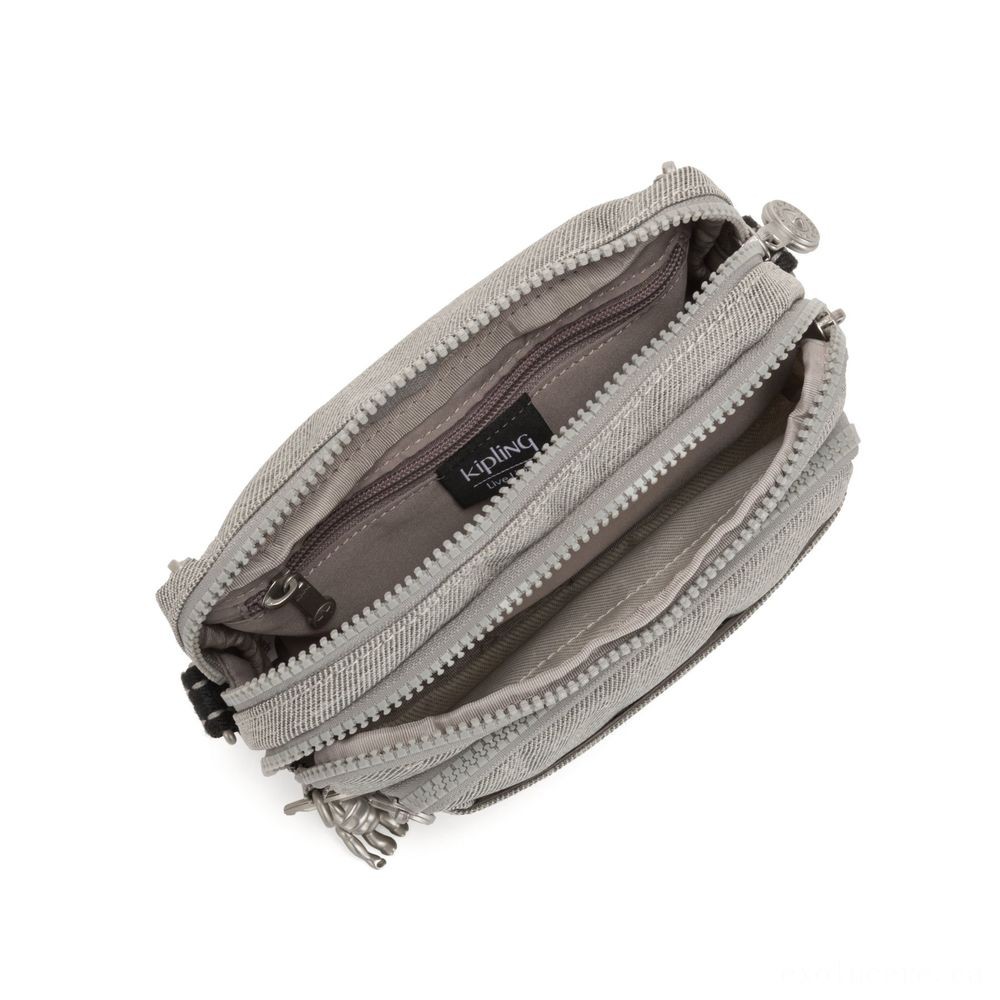 Kipling MULTIPLE Waistline Bag Convertible to Shoulder Bag Chalk Grey.
