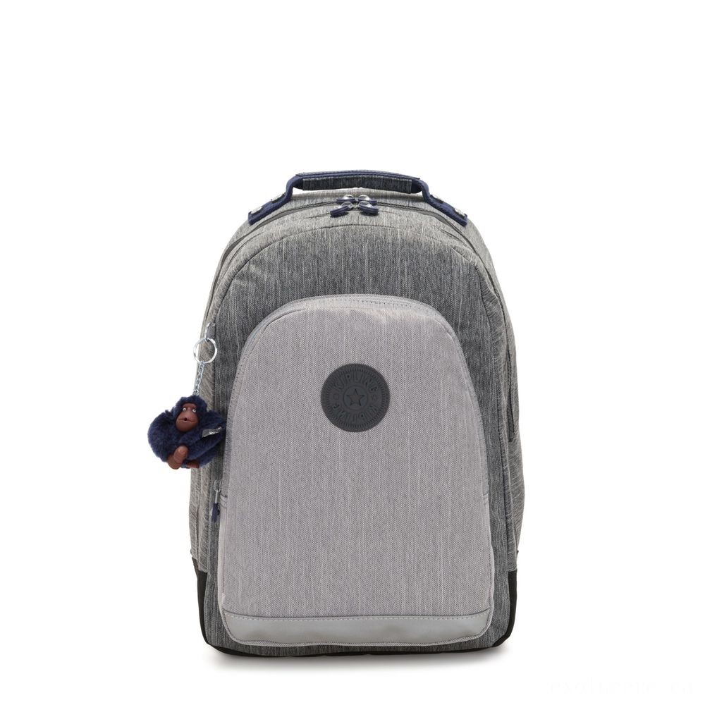 Kipling lesson area Big backpack with laptop defense Ash Denim Bl.
