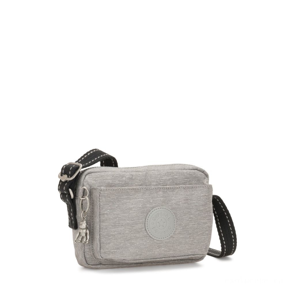 Insider Sale - Kipling ABANU Mini Crossbody Bag with Adjustable Shoulder Band Chalk Grey - Web Warehouse Clearance Carnival:£23[libag6161nk]