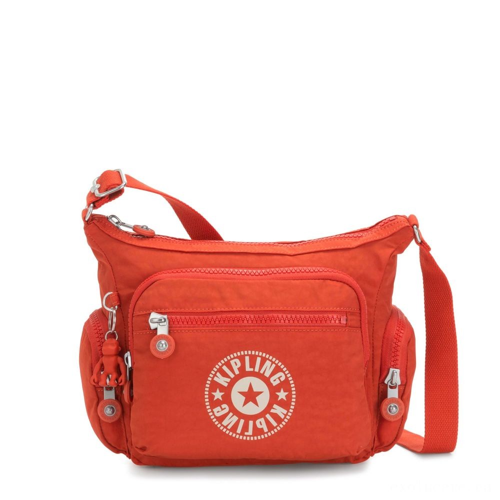March Madness Sale - Kipling GABBIE S Crossbody Bag with Phone Area Funky Orange Nc - Halloween Half-Price Hootenanny:£31[gabag6175wa]
