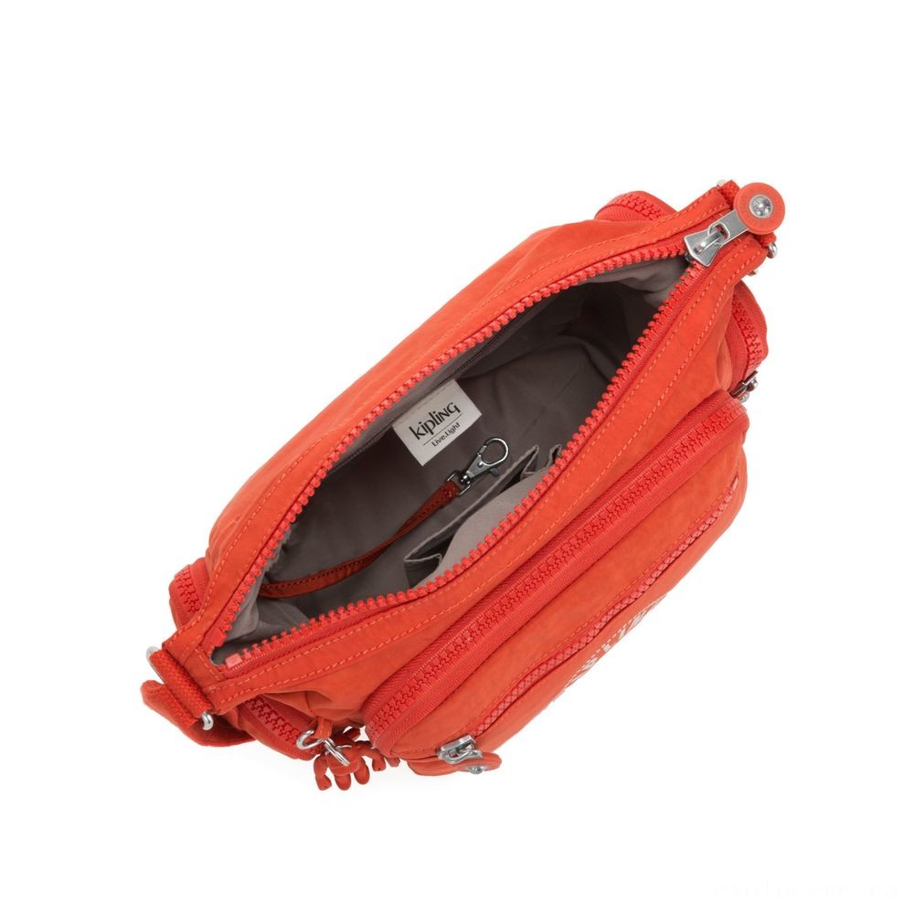 Price Drop - Kipling GABBIE S Crossbody Bag with Phone Chamber Funky Orange Nc - Curbside Pickup Crazy Deal-O-Rama:£31[jcbag6175ba]
