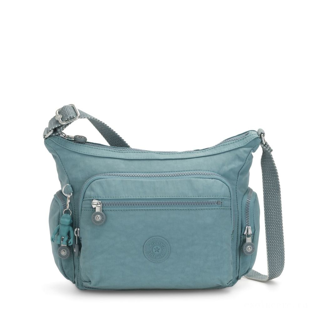 Price Drop - Kipling GABBIE S Crossbody Bag with Phone Compartment Aqua Frost - Back-to-School Bonanza:£19[ctbag6179pc]
