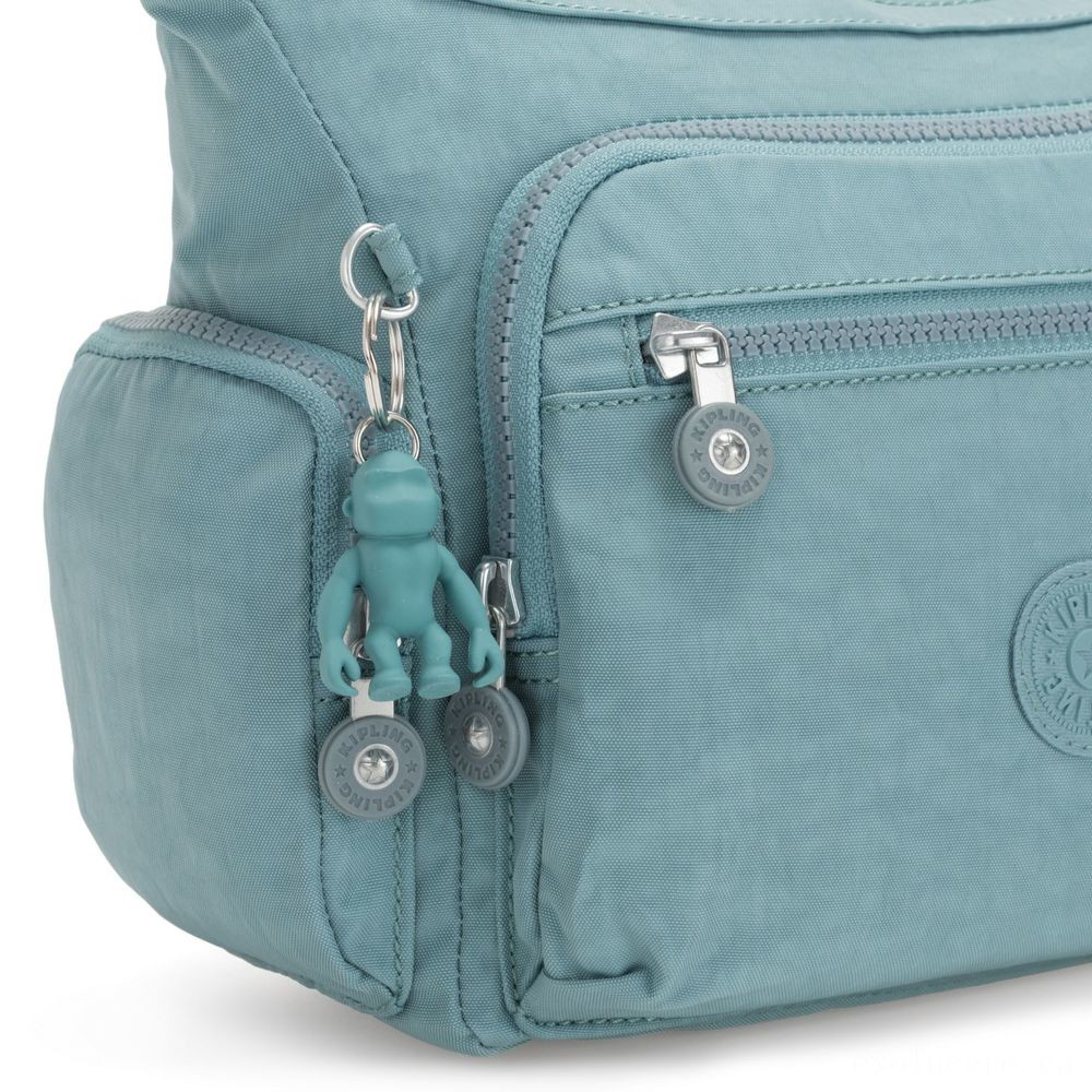 Kipling GABBIE S Crossbody Bag with Phone Chamber Aqua Freeze