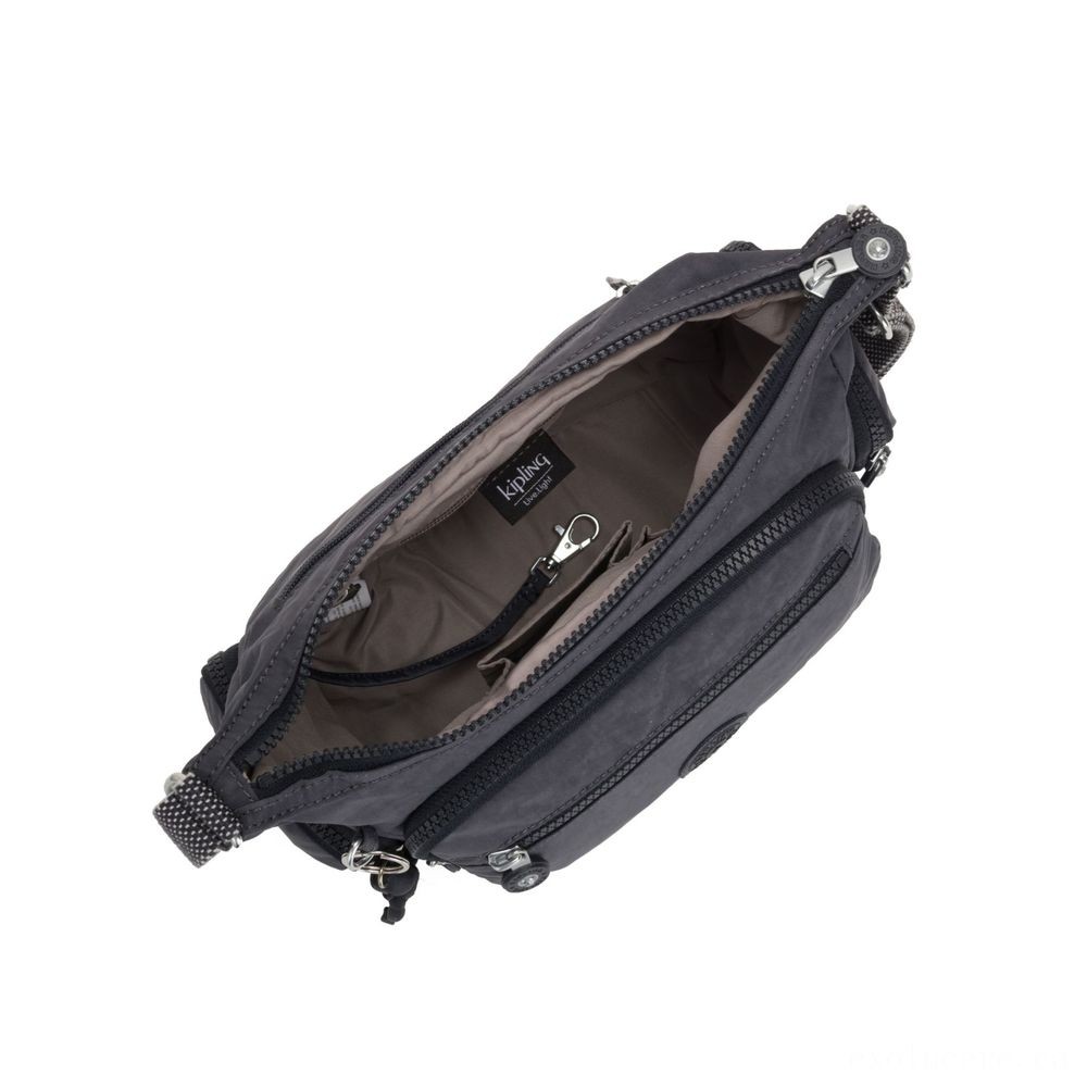 Super Sale - Kipling GABBIE S Crossbody Bag with Phone Compartment Night Grey - Unbelievable Savings Extravaganza:£29