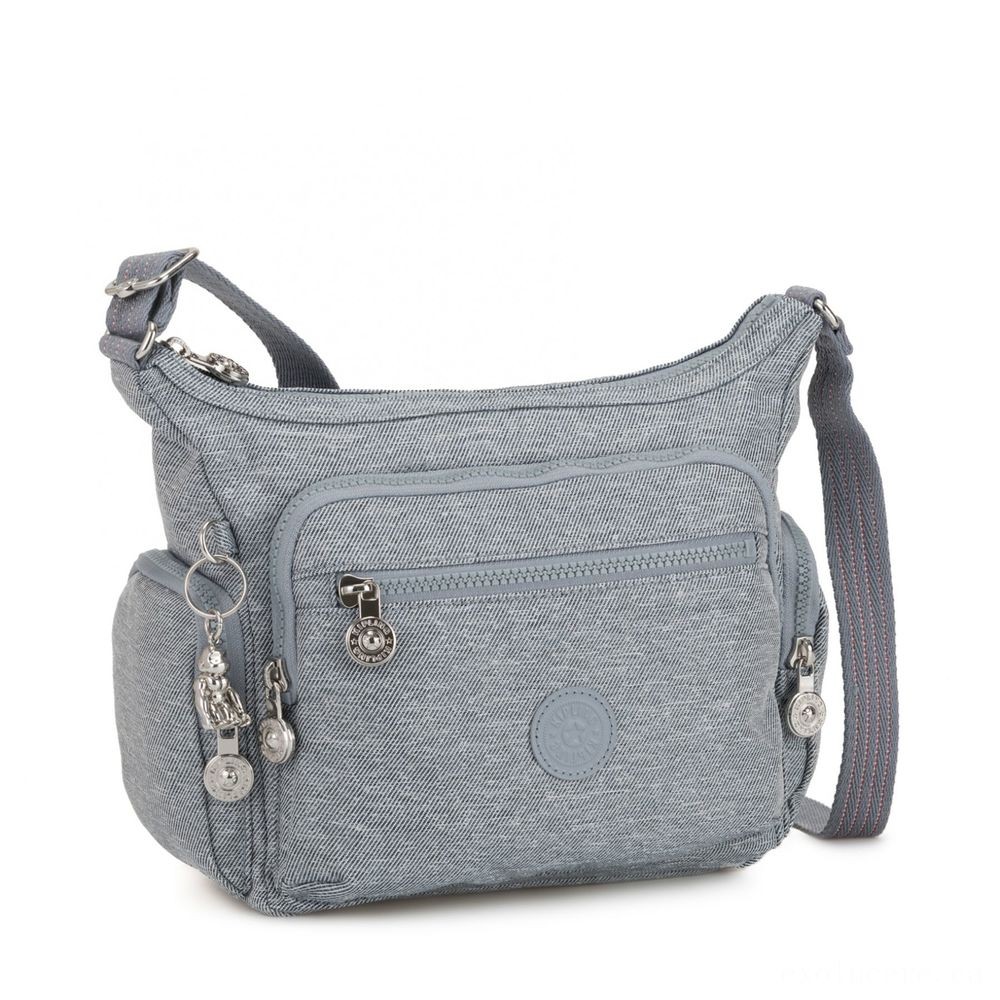 Lowest Price Guaranteed - Kipling GABBIE S Small Crossbody Bag along with multiple compartments Cool Denim - Boxing Day Blowout:£20[labag6191ma]