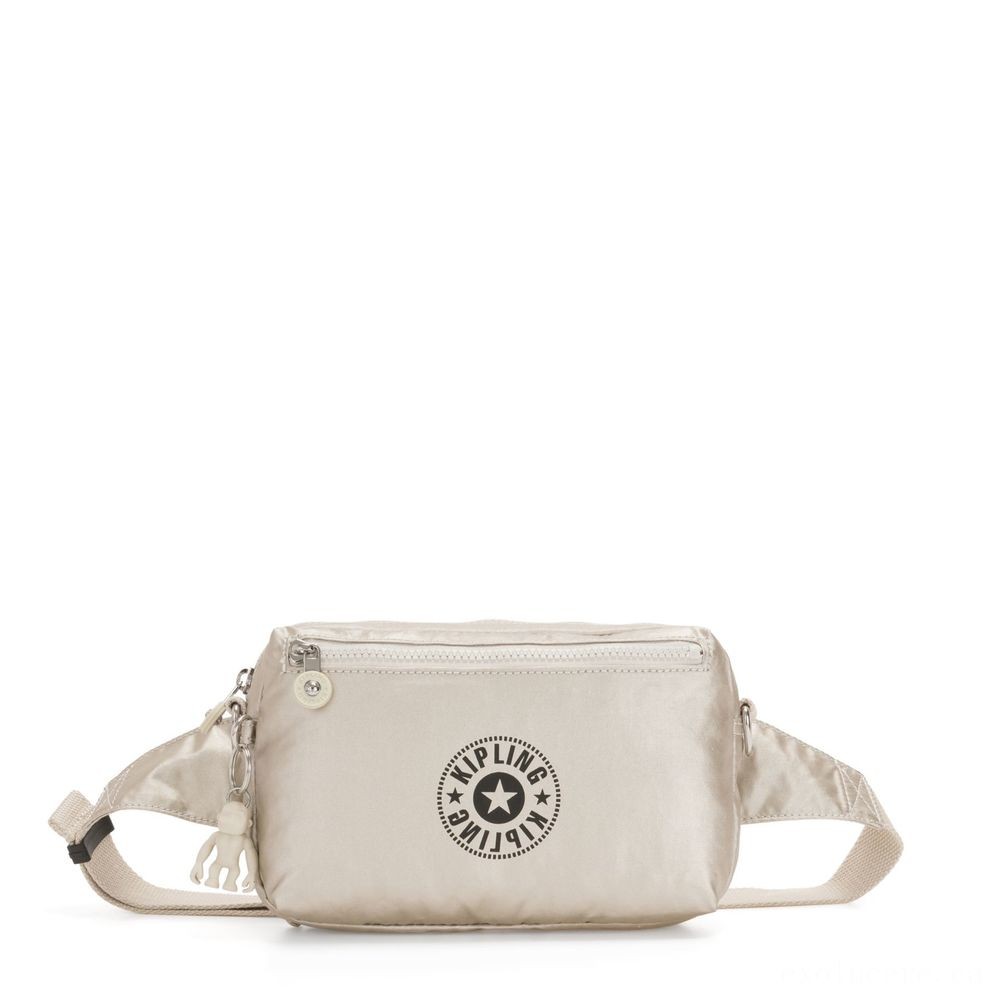 Kipling HALIMA Small 2-in-1 Waistbag and also Crossbody Cloud Metal Combo