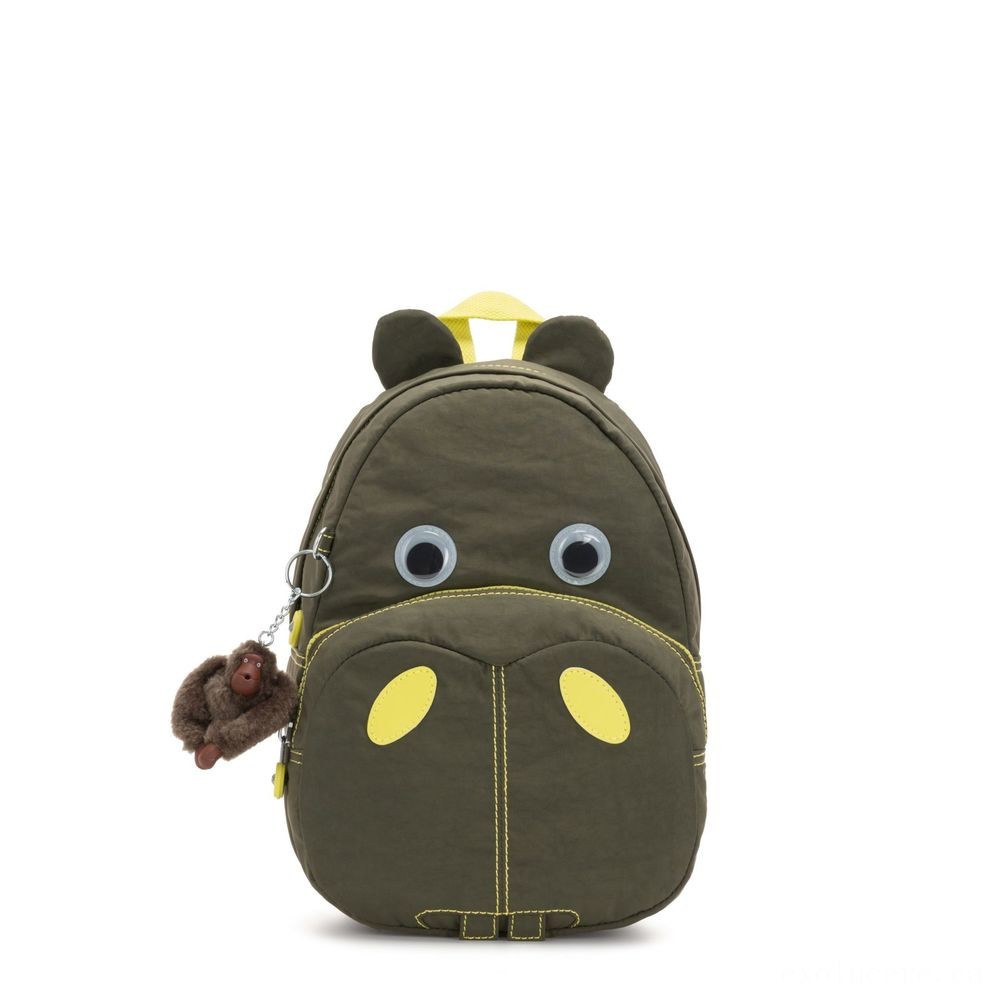 April Showers Sale - Kipling HIPPO Small hippo youngsters backpack Yard Grey C. - Half-Price Hootenanny:£32[nebag6206ca]